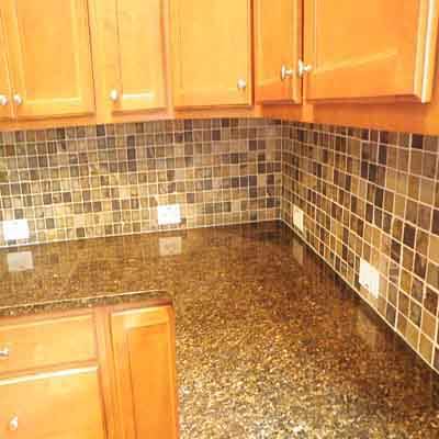 Kitchen remodel with tiled backsplash in Canton GA.