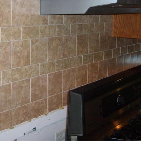Ceramic tile kitchen backsplah in Dahlonega GA.