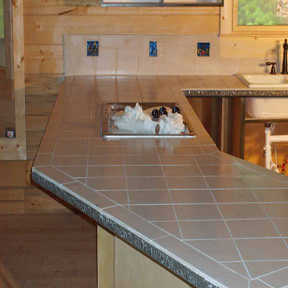 Tile kitchen counter top in Dahlonega GA