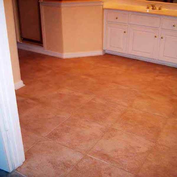 Tile bathroom floor installation in Canton GA