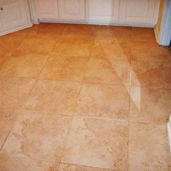 Tile bathroom floor from bathroom remodeling project in Canton GA